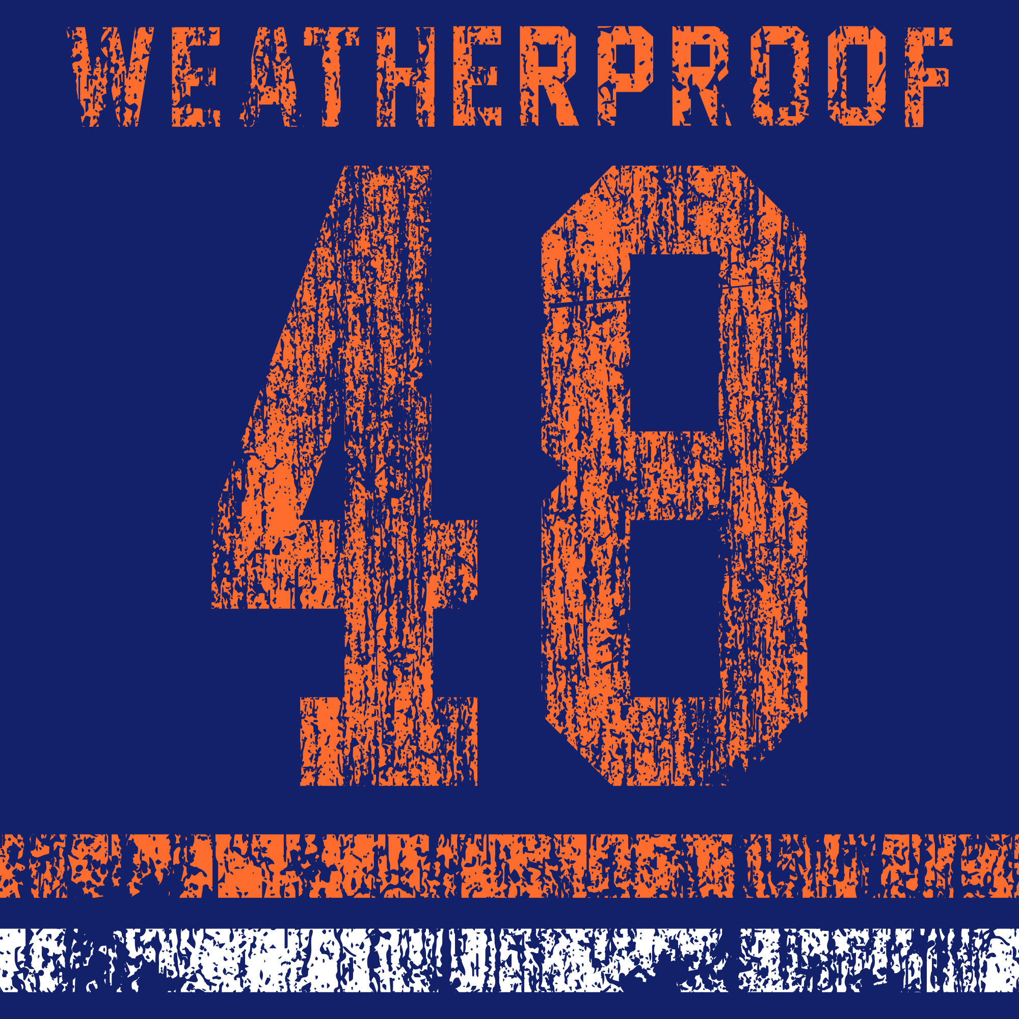 Weatherproof Distressed Screen print