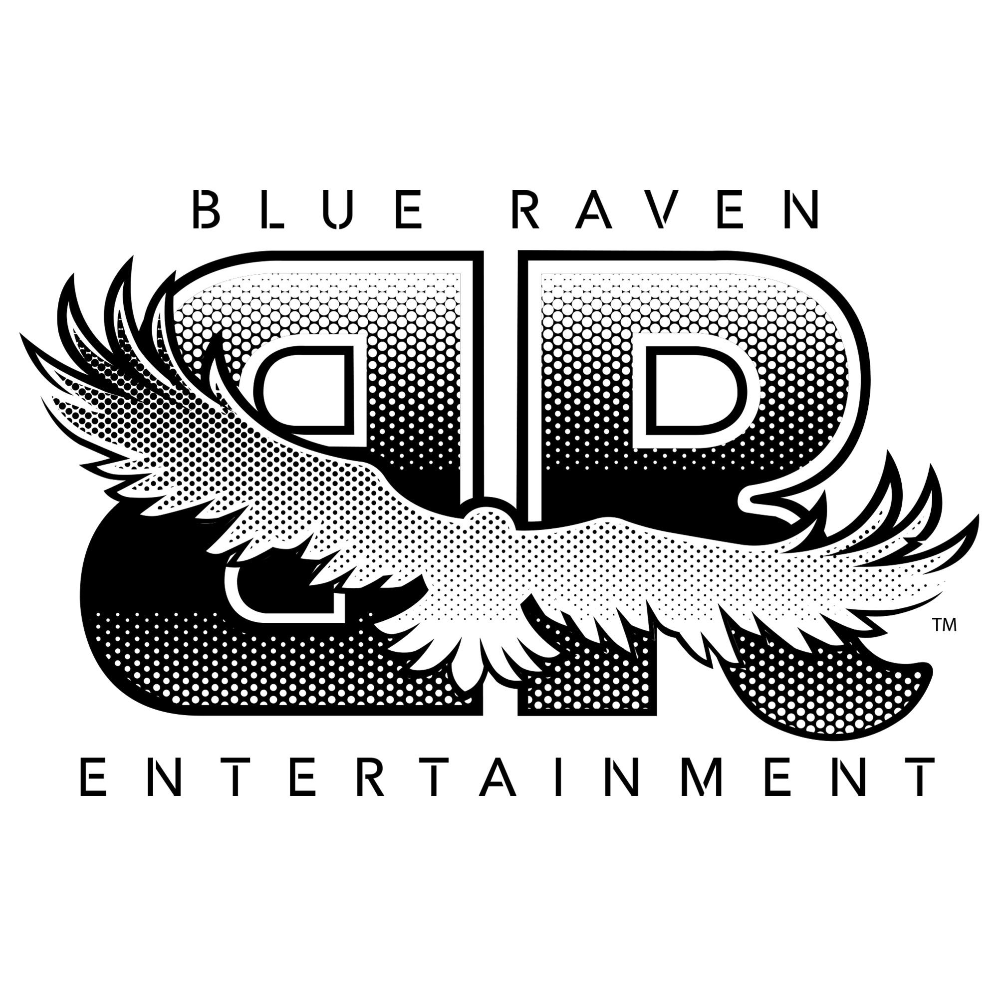 One Color Blue Raven Entertainment Logo