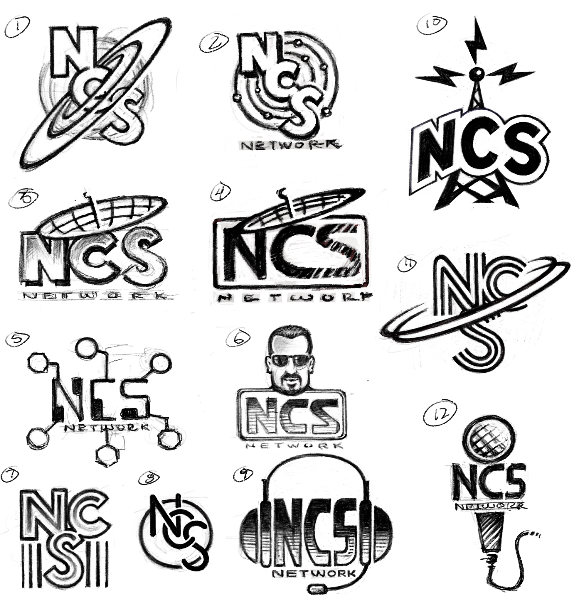 Initial NCS Network Logo Sketchs